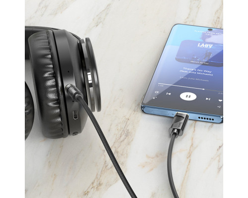 Аудiокабель HOCO UPA30 Friend digital audio conversion cable Type-C Black (6942007625524)