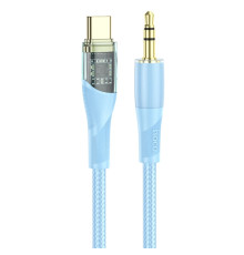 Аудiокабель HOCO UPA25 Transparent Discovery Edition Digital audio conversion cable Type-C Blue