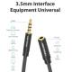 Аудіокабель Vention Cotton Braided 3.5mm Audio Extension Cable 5M Black Metal Type (VAB-B06-B500-M) (VAB-B06-B500-M)