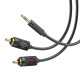 Аудiокабель HOCO UPA28 3.5 double lotus RCA audio cable Black (6942007607759)