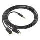 Аудiокабель HOCO UPA28 3.5 double lotus RCA audio cable Black (6942007607759)
