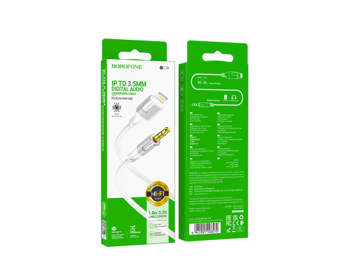 Аудiо-кабель BOROFONE BL19 Creator digital audio conversion cable iP White