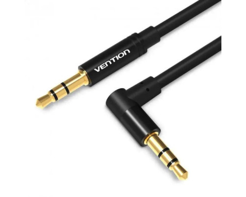 Кабель Vention 3.5mm Male to 90°Male Audio Cable 1.5M Black Metal Type (BAKBG-T)