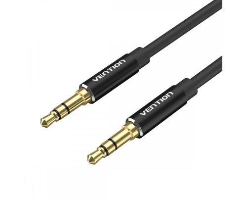 Кабель Vention 3.5mm Male to Male Audio Cable 2M Black Aluminum Alloy Type (BAXBH)