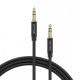 Кабель Vention 3.5mm Male to Male Audio Cable 2M Black Aluminum Alloy Type (BAXBH)