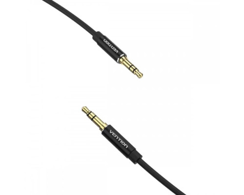 Кабель Vention 3.5mm Male to Male Audio Cable 2M Black Aluminum Alloy Type (BAXBH)