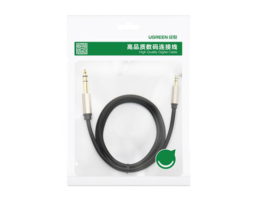 Аудіокабель UGREEN AV127 3.5mm to 6.35mm TRS Stereo Audio Cable 5m Gray (UGR-10630)