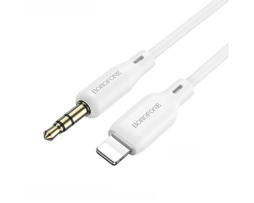 Аудiо-кабель BOROFONE BL18 iP silicone digital audio conversion cable White