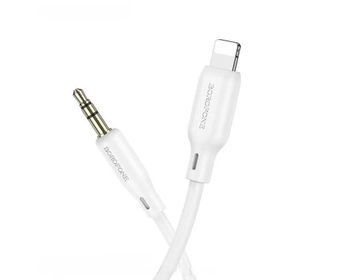 Аудiо-кабель BOROFONE BL18 iP silicone digital audio conversion cable White