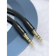 Кабель Vention 3.5mm Male to Male Audio Cable 1M Black Aluminum Alloy Type (BAXBF)