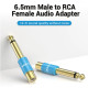 Адаптер Vention 6.35mm Male to RCA Female Audio Adapter Blue Aluminum Alloy Type (VDD-C03)