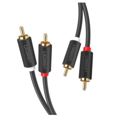 Аудіо кабель UGREEN AV104 2RCA Male to 2RCA Male Cable 2m (Black)(UGR-10518)