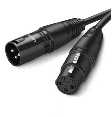 Аудіо кабель UGREEN AV130 Cannon Male to Female Microphone Extension Audio Cable 1m (Black)(UGR-20708)