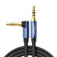 Аудіо кабель UGREEN 3.5mm Male to 3.5mm Male Cable Gold Plated Metal Case with Braid 1m (Blue Black) (UGR-60179)