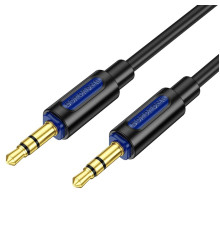 Аудіокабель BOROFONE BL20 True sound silicone audio cable AUX Black (6941991114373)