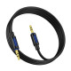Аудіокабель BOROFONE BL20 True sound silicone audio cable AUX Black (6941991114373)