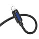 Аудіокабель BOROFONE BL20 True sound silicone digital audio conversion cable iP Black (6941991114397)