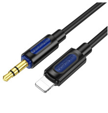 Аудіокабель BOROFONE BL20 True sound silicone digital audio conversion cable iP Black (6941991114397)