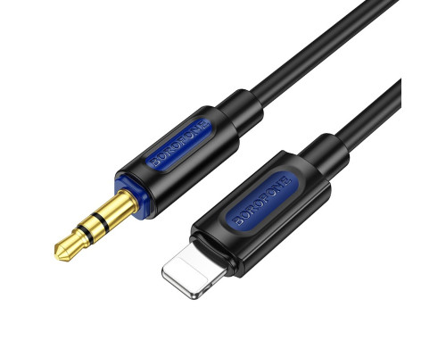 Аудіокабель BOROFONE BL20 True sound silicone digital audio conversion cable iP Black (6941991114397)