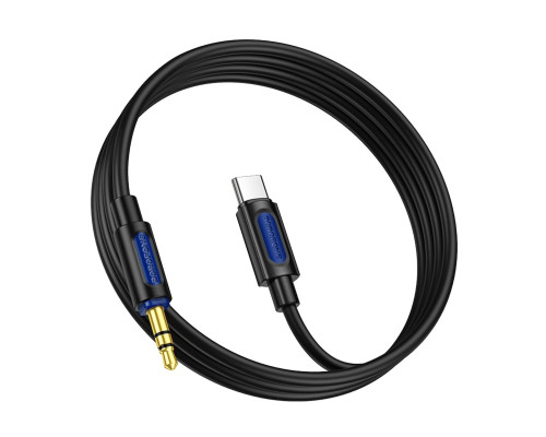 Аудіокабель BOROFONE BL20 True sound silicone digital audio conversion cable Type-C Black (6941991114410)