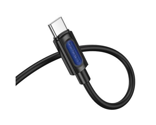 Аудіокабель BOROFONE BL20 True sound silicone digital audio conversion cable Type-C Black (6941991114410)