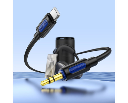 Аудіокабель BOROFONE BL20 True sound silicone digital audio conversion cable Type-C Black (6941991114410)