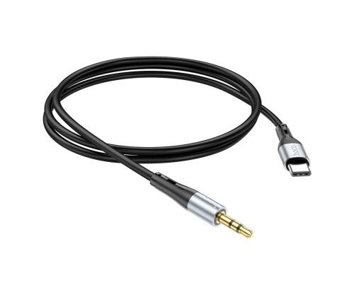 Аудiокабель HOCO UPA22 Type-C silicone digital audio conversion cable Black (6931474769497)