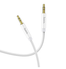 Аудiокабель HOCO UPA19 AUX audio cable (L=1M) Silver (6931474759870)
