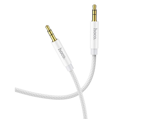 Аудiокабель HOCO UPA19 AUX audio cable (L=1M) Silver (6931474759870)