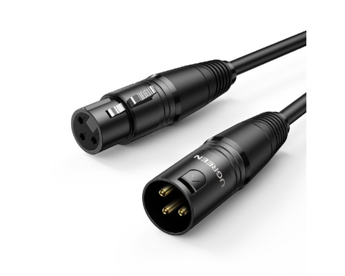 Аудіокабель UGREEN AV130 Cannon Male to Female Microphone Extension Audio Cable 5m Black (UGR-20712)