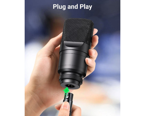 Аудіокабель UGREEN AV130 Cannon Male to Female Microphone Extension Audio Cable 5m Black (UGR-20712)