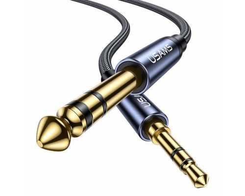 Аудіо-кабель Usams US-SJ539 3.5mm to 6.35mm Aluminum Alloy Audio Cable 1.2m Tarnish