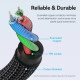 Кабель Vention Cotton Braided 3.5mm Male to Male Right Angle Audio Cable 2M Black Aluminum Alloy Type (BAZBH)