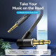 Кабель Vention Cotton Braided 3.5mm Male to Male Right Angle Audio Cable 2M Black Aluminum Alloy Type (BAZBH)