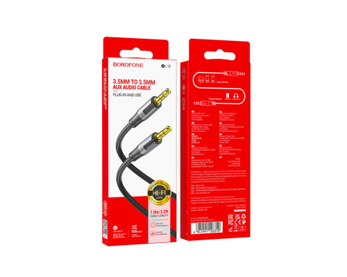 Аудіо-кабель BOROFONE BL19 Creator AUX audio cable Black