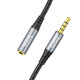 Аудiокабель HOCO UPA20 3.5 audio extension cable male to female (L=1M) Metal Gray (6931474762153)