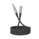 Аудiокабель HOCO UPA20 3.5 audio extension cable male to female (L=1M) Metal Gray (6931474762153)