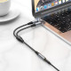 Аудіокабель HOCO UPA21 2-in-1 3.5 headset audio adapter cable(female to 2*male) 0.25m Metal Gray (6931474766816)