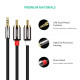 Аудіокабель UGREEN AV116 3.5mm Male to 2RCA Male Cable 5m Black (UGR-10591)