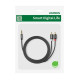 Аудіокабель UGREEN AV116 3.5mm Male to 2RCA Male Cable 5m Black (UGR-10591)