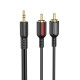 Аудiо-кабель BOROFONE BL11 3.5mm to double RCA audio cable Black