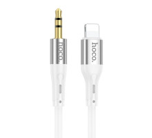 Аудiокабель HOCO UPA22 iP silicone digital audio conversion cable White (6931474769480)
