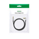 Аудіокабель UGREEN AV119 3.5mm Male to 3.5mm Male Straigth to angle flat Cable 3m Black (UGR-10728)
