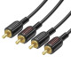 Аудiо-кабель BOROFONE BL13 2RCA red and white double lotus audio cable Black