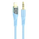 Аудiокабель HOCO UPA25 Transparent Discovery Edition Digital audio conversion cable iP Blue