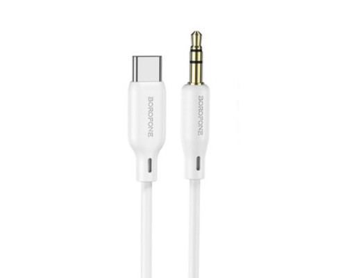 Аудiо-кабель BOROFONE BL18 Type-C silicone digital audio conversion cable White