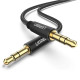 Аудіо кабель UGREEN AV112 3.5mm Male to 3.5mm Male Cable Gold Plated Metal Case with Braid 2m (Black) (UGR-50363)