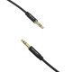 Аудіокабель Vention 3.5mm Male to Male Audio Cable 1.5M Black Aluminum Alloy Type (BAXBG) (BAXBG)