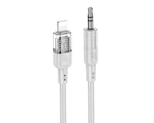 Аудiокабель HOCO UPA27 Spirit transparent digital audio conversion cable iP Black