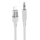 Аудiокабель HOCO UPA27 Spirit transparent digital audio conversion cable iP Black